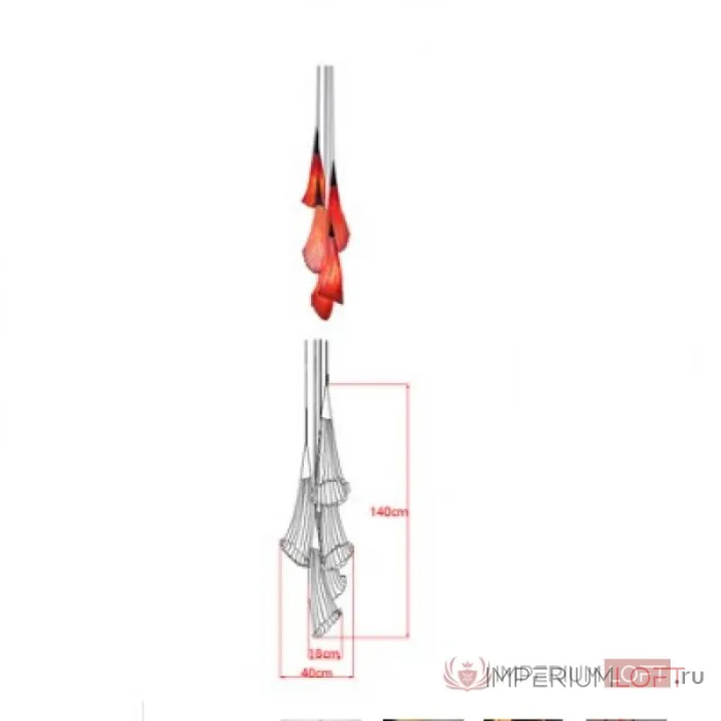 Подвесная люстра Aqua Creations Lighting Chilli chandelier 5S Подвесная люстра Aqua Creations Lighting Chilli chandelier 5S