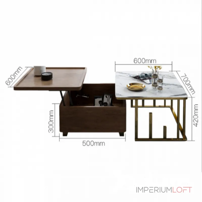 Дизайнерский журнальный столик LaLume-AP00119 Комплект с квадратным журнальным столиком от ImperiumLoft Дизайнерский журнальный столик LaLume-AP00119 Комплект с квадратным журнальным столиком от ImperiumLoft