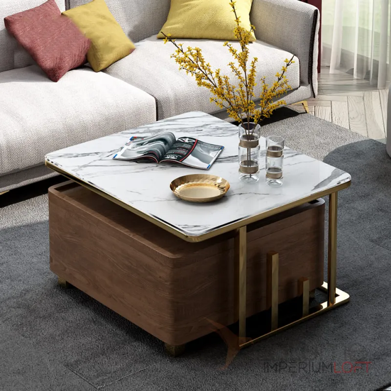 Дизайнерский журнальный столик LaLume-AP00119 Комплект с квадратным журнальным столиком от ImperiumLoft Дизайнерский журнальный столик LaLume-AP00119 Комплект с квадратным журнальным столиком от ImperiumLoft