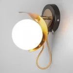 Бра Eurosvet Amato 70110/1 черный Цвет арматуры черный Цвет плафонов белый от ImperiumLoft