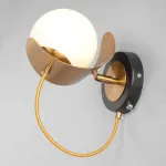 Бра Eurosvet Amato 70110/1 черный Цвет арматуры черный Цвет плафонов белый от ImperiumLoft
