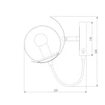 Бра Eurosvet Amato 70110/1 черный Цвет арматуры черный Цвет плафонов белый от ImperiumLoft