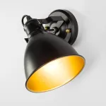 Бра Eurosvet Denley 70112/1 черный Цвет арматуры черный Цвет плафонов золото от ImperiumLoft