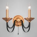 Бра Eurosvet Lazzaro 60098/2 черный Цвет арматуры черный Цвет плафонов белый от ImperiumLoft