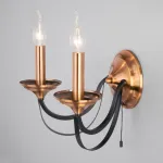 Бра Eurosvet Lazzaro 60098/2 черный Цвет арматуры черный Цвет плафонов белый от ImperiumLoft