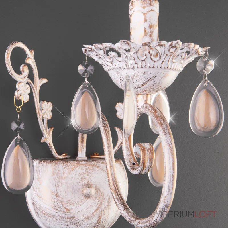 Бра Eurosvet Galatea 10009/1 золото с белым Цвет арматуры золото Цвет плафонов золото от ImperiumLoft