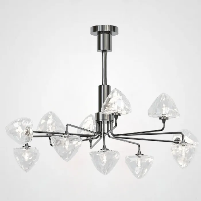 Люстра на штанге ICE 11 lamps Black от ImperiumLoft