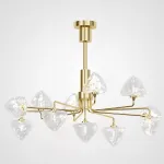 Люстра на штанге ICE 11 lamps Gold от ImperiumLoft