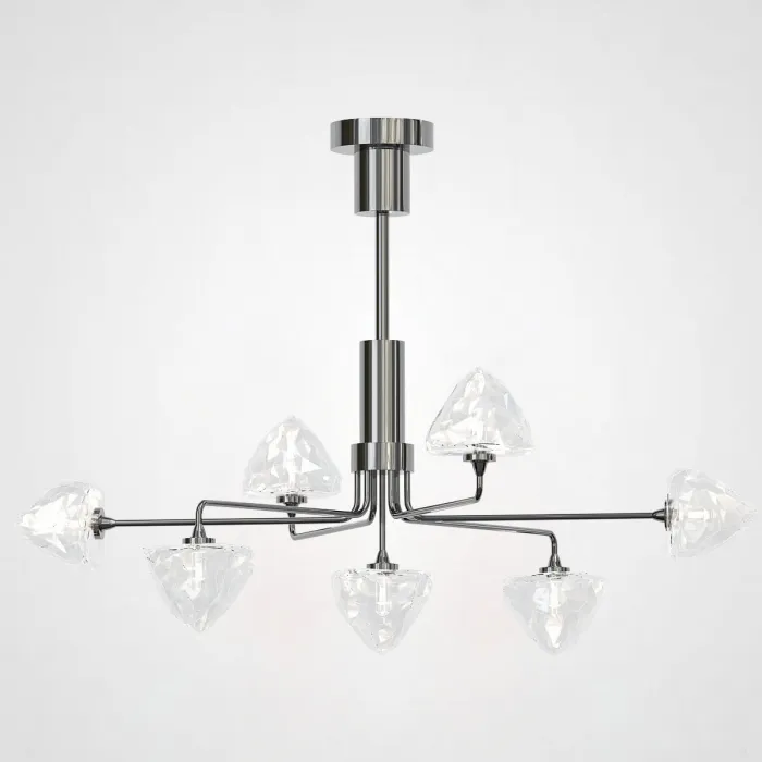 Люстра на штанге ICE 7 lamps Black от ImperiumLoft