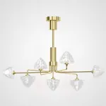 Люстра на штанге ICE 7 lamps Gold от ImperiumLoft