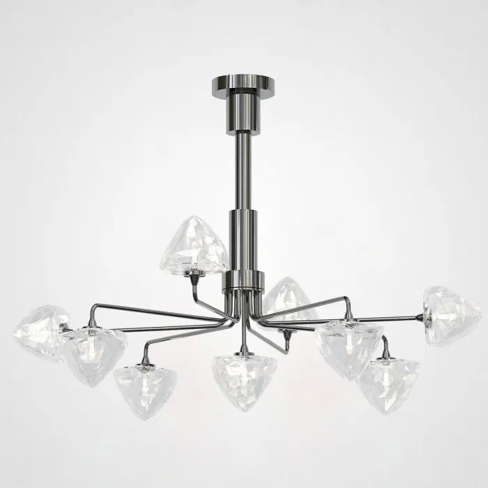 Люстра на штанге ICE 9 lamps Black от ImperiumLoft