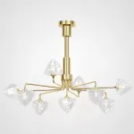 Люстра на штанге ICE 9 lamps Gold от ImperiumLoft