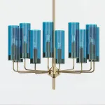 Люстра на штанге Hans-Agne Jakobsson Brass Blue Glass Tube Chandelier 6 Hans-Agne Jakobsson Люстра на штанге Hans-Agne Jakobsson Brass Blue Glass Tube Chandelier 6 Hans-Agne Jakobsson