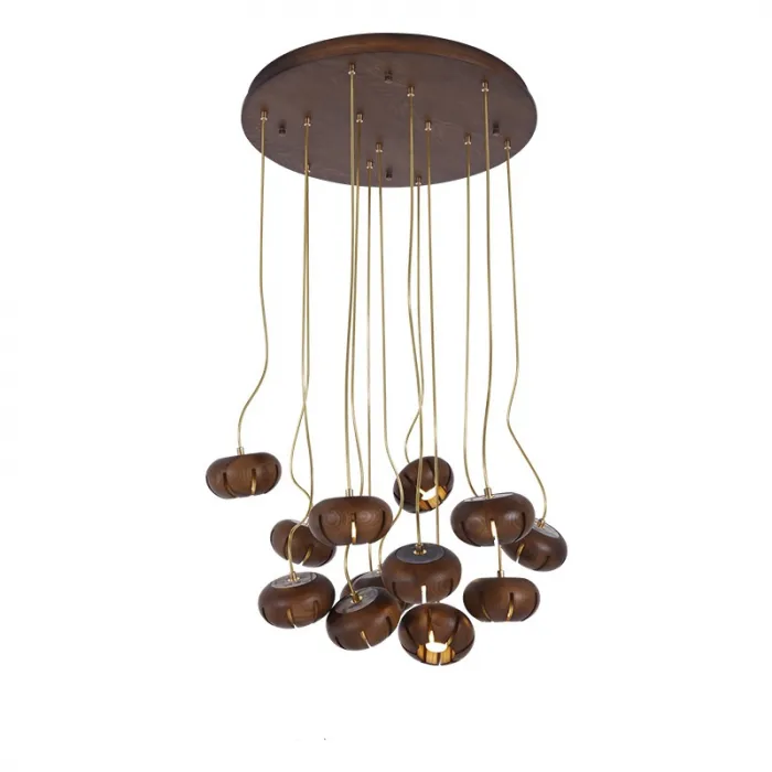 Дизайнерская подвесная люстра CAPSULES D55 Dark wood