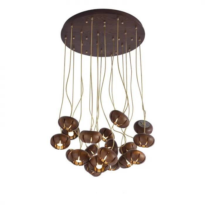 Дизайнерская подвесная люстра CAPSULES D60 Dark wood