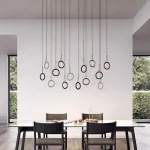 Серия подвесных светильников кольцевой формы с LED-источником в нижней части IMMY M Black