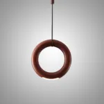 Серия подвесных светильников кольцевой формы с LED-источником в нижней части IMMY M Terracotta