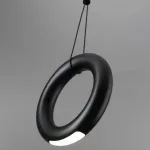 Серия подвесных светильников кольцевой формы с LED-источником в нижней части IMMY M Black