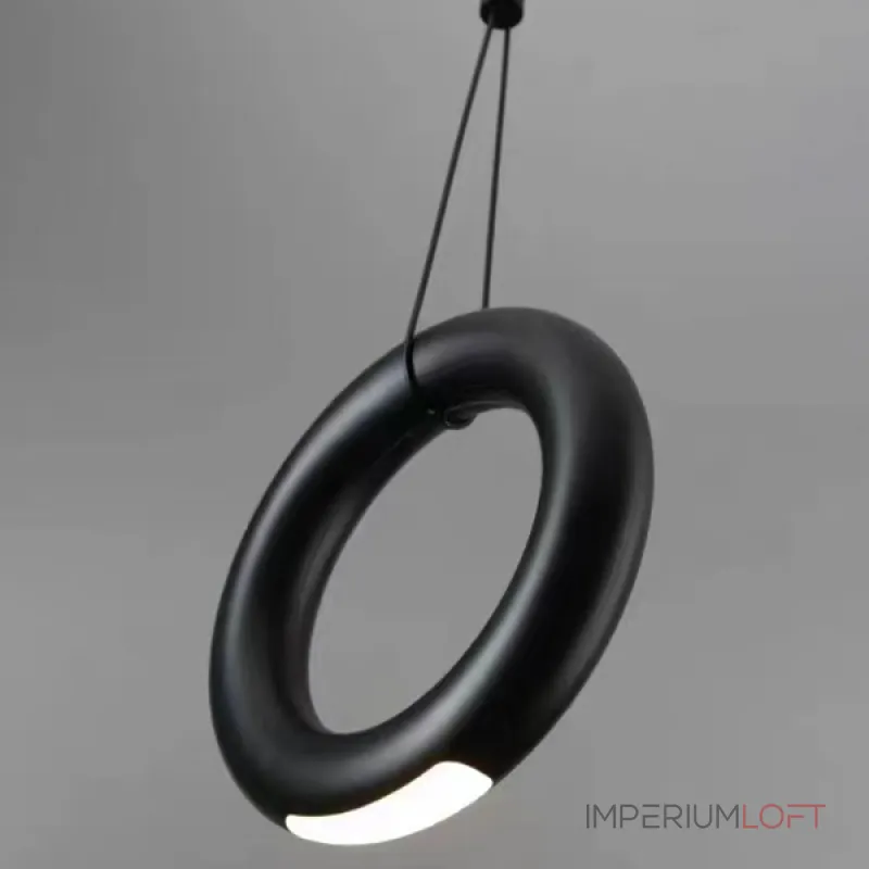 Серия подвесных светильников кольцевой формы с LED-источником в нижней части IMMY M Black