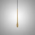 Светодиодный подвесной светильник с каплевидным латунным корпусом JURIS BRASS