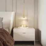 Светодиодный подвесной светильник с каплевидным латунным корпусом JURIS BRASS