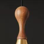 Серия светильников с коническим корпусом из латуни и дерева TINTIN Black