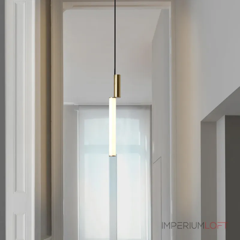 Серия подвесных светильников в виде светодиодных стержней на цилиндрическом основании из латуни TOSSENE H60