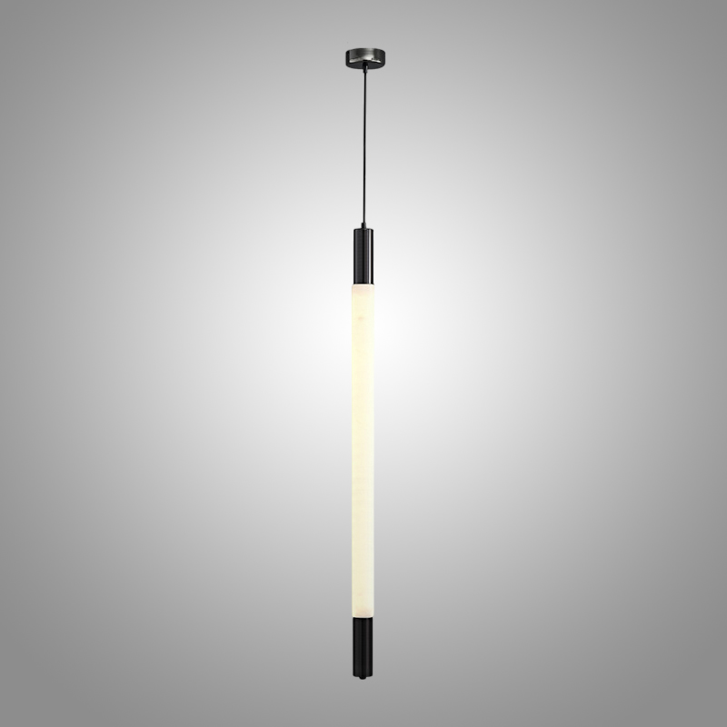 Серия светодиодных подвесных светильников в виде мраморных стержней MARBLE RACK H100 Black Серия светодиодных подвесных светильников в виде мраморных стержней MARBLE RACK H100 Black