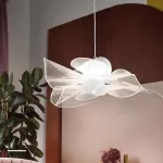 Подвесной светильник в виде цветка с лепестками из прозрачного акрила с LED подсветкой NIAS D90