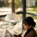 Светодиодный подвесной светильник с рифленым купольным абажуром и двумя источниками света ODLER
