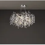 Серия люстр с подвесным декором из хрусталя на ветвистом каркасе VITUS D60 Chrome от ImperiumLoft