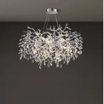 Серия люстр с подвесным декором из хрусталя на ветвистом каркасе VITUS D76 Chrome от ImperiumLoft