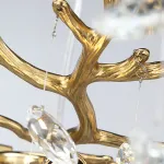 Серия люстр с подвесным декором из хрусталя на ветвистом каркасе VITUS D76 Gold от ImperiumLoft