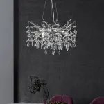 Серия люстр с подвесным декором из хрусталя на ветвистом каркасе VITUS D76 Gold от ImperiumLoft