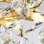 Серия люстр с подвесным декором из хрусталя на ветвистом каркасе VITUS D76 Gold от ImperiumLoft