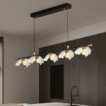 Реечный светильник с плафонами в виде прозрачных листьев с LED подсветкой AUBREY L L100 от ImperiumLoft