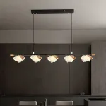 Реечный светильник с плафонами в виде прозрачных листьев с LED подсветкой AUBREY L L100 от ImperiumLoft