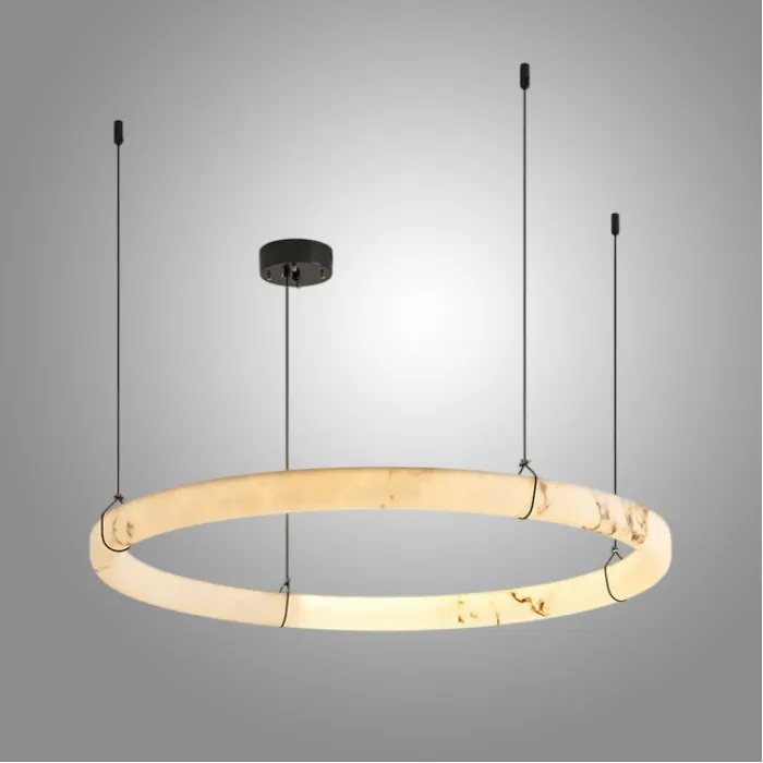 Серия светодиодных кольцевых люстр из мрамора ESTEFAN D100 от ImperiumLoft