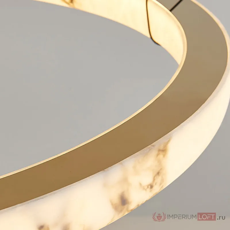 Серия светодиодных кольцевых люстр из мрамора ESTEFAN D80 от ImperiumLoft