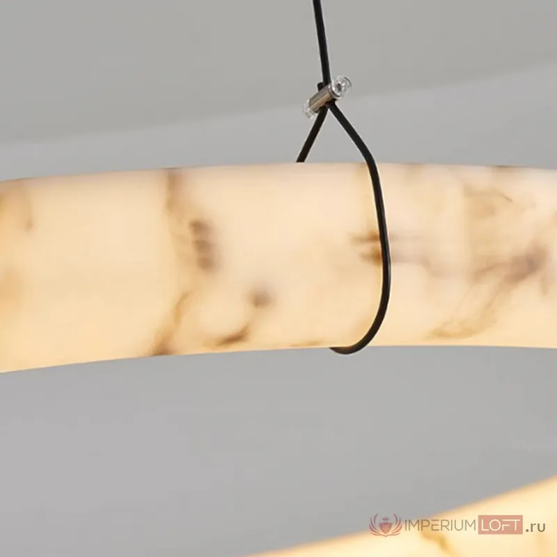 Серия светодиодных кольцевых люстр из мрамора ESTEFAN D80 от ImperiumLoft