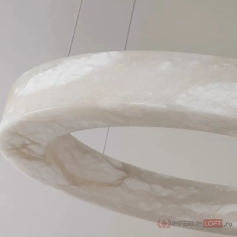 Серия светодиодных кольцевых люстр из натурального алебастра BYRON D100 от ImperiumLoft