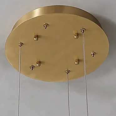 Серия светодиодных кольцевых люстр из натурального алебастра BYRON D100 от ImperiumLoft