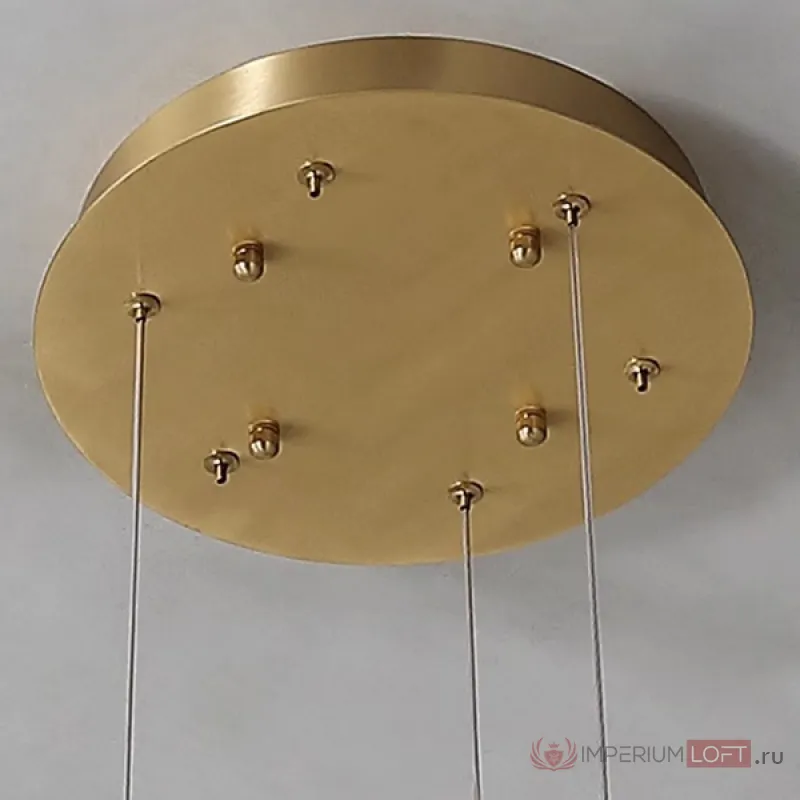 Серия светодиодных кольцевых люстр из натурального алебастра BYRON D100 от ImperiumLoft