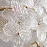 Серия люстр с цветочным декором из прозрачного и окрашенного стекла на кольцевом латунном каркасе TOTTI LUX D60 от ImperiumLoft