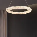 Серия светодиодных люстр с рассеивателями из фактурного стекла ручной работы DONATUS D80 от ImperiumLoft