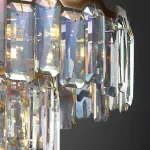 Серия люстр из ограненных хрустальных пластин с эффектом красочных переливов DORIS CH D74 от ImperiumLoft