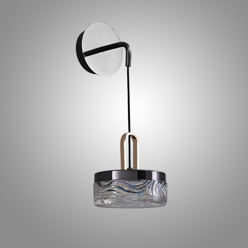 Настенный светодиодный светильник с прозрачным рельефным плафоном с эффектом радужных переливов BRAMER WALL от ImperiumLoft Настенный светодиодный светильник с прозрачным рельефным плафоном с эффектом радужных переливов BRAMER WALL от ImperiumLoft