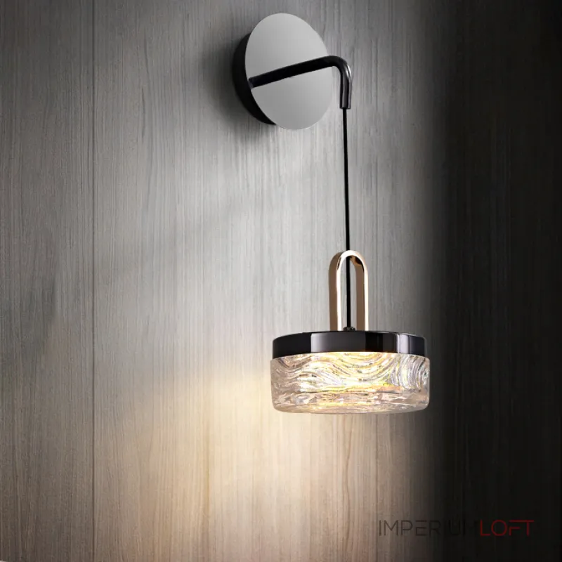 Настенный светодиодный светильник с прозрачным рельефным плафоном с эффектом радужных переливов BRAMER WALL от ImperiumLoft Настенный светодиодный светильник с прозрачным рельефным плафоном с эффектом радужных переливов BRAMER WALL от ImperiumLoft