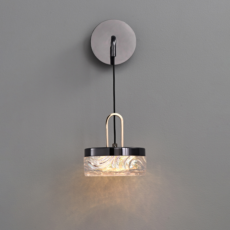 Настенный светодиодный светильник с прозрачным рельефным плафоном с эффектом радужных переливов BRAMER WALL от ImperiumLoft Настенный светодиодный светильник с прозрачным рельефным плафоном с эффектом радужных переливов BRAMER WALL от ImperiumLoft