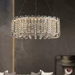 Серия дизайнерских люстр c декором из квадратных хрустальных плашек CALVIN D60 от ImperiumLoft